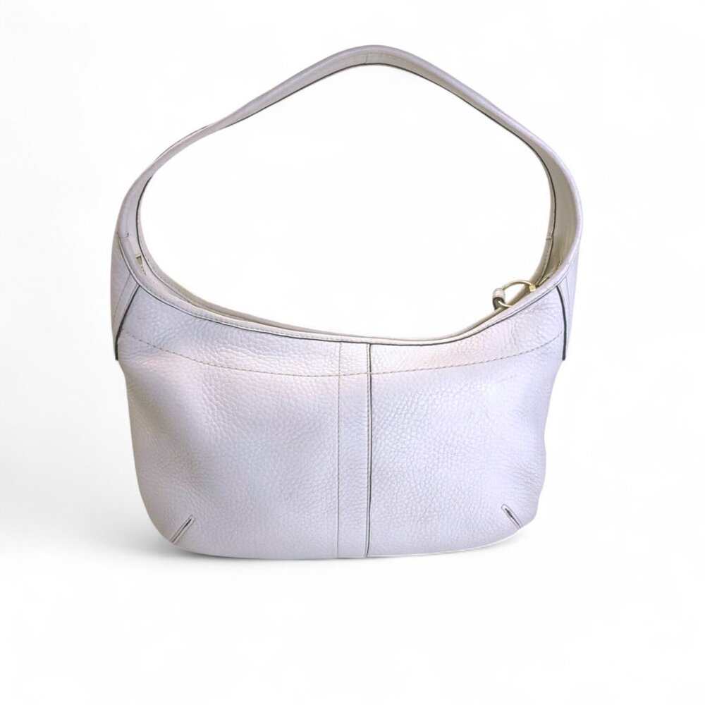 COACH ERGO Pebbled Leather Bag Ivory Y2K - Picture 8 of 8